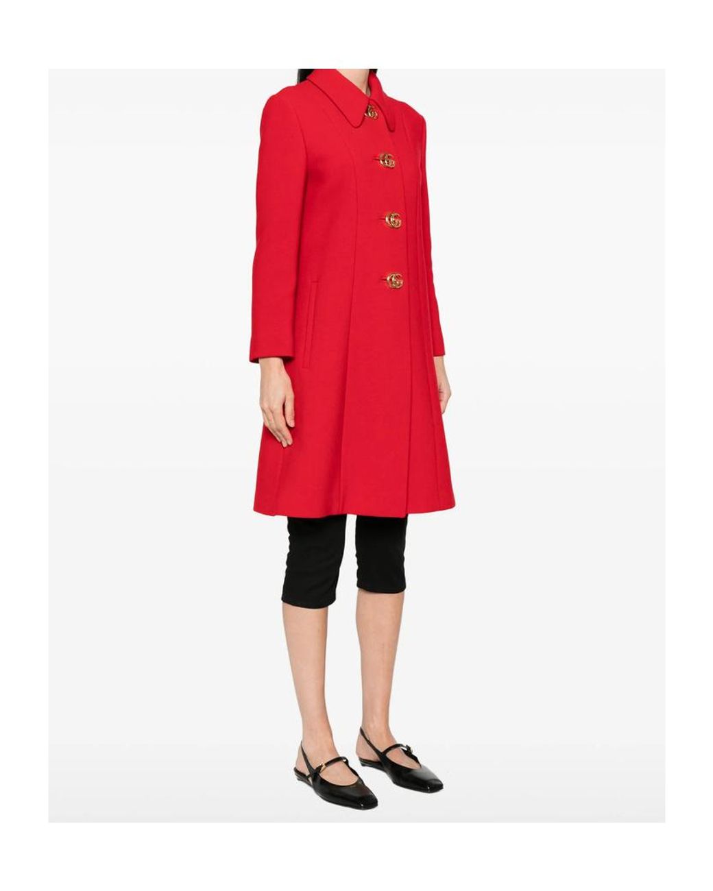 Gucci Double G Button Collared Coat