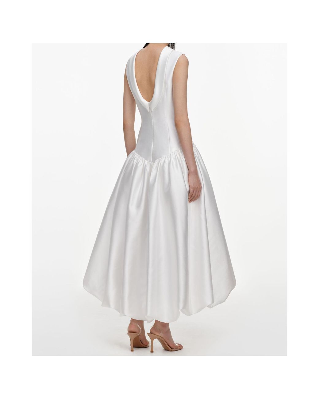 Self-Portrait White Sleeveless Dress