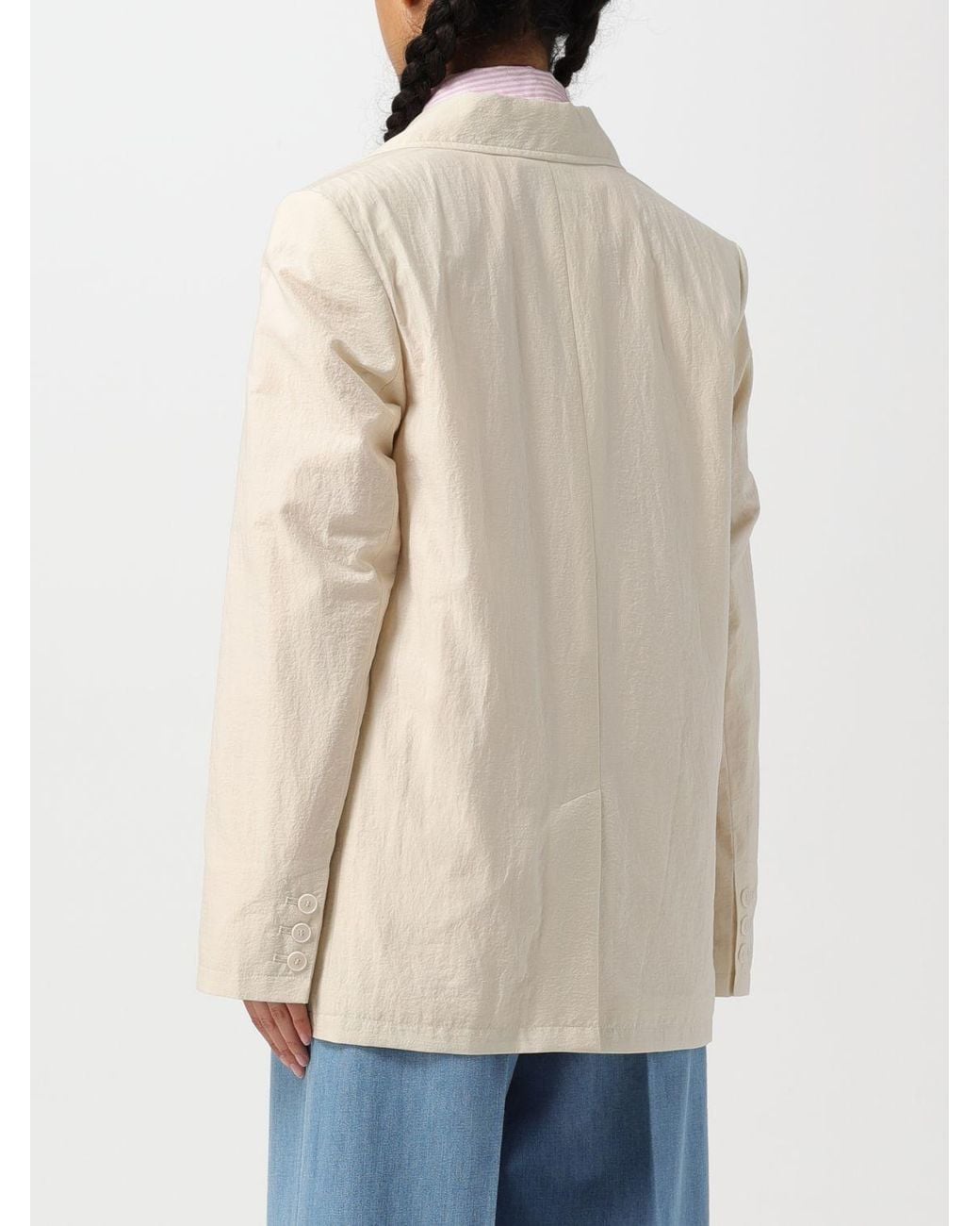 A.P.C. Natural Double-Breasted Tailored Blazer