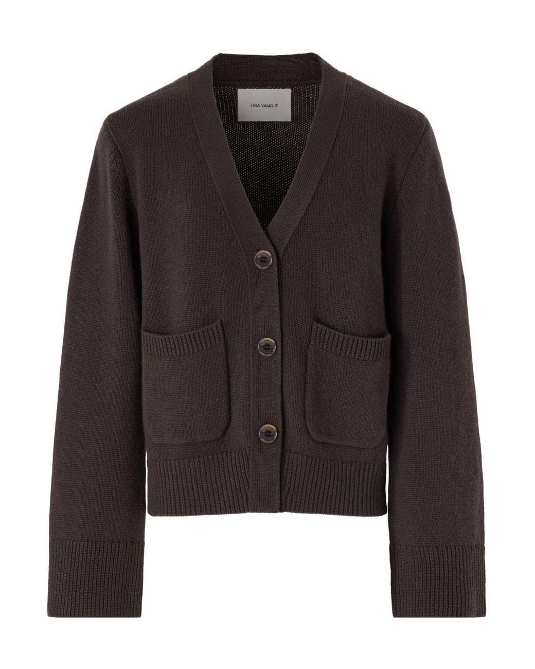 Lisa Yang Black V-Neck Cashmere Cardigan