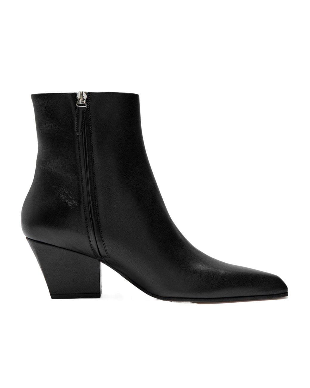 Paris Texas Black Leather Ankle Boots