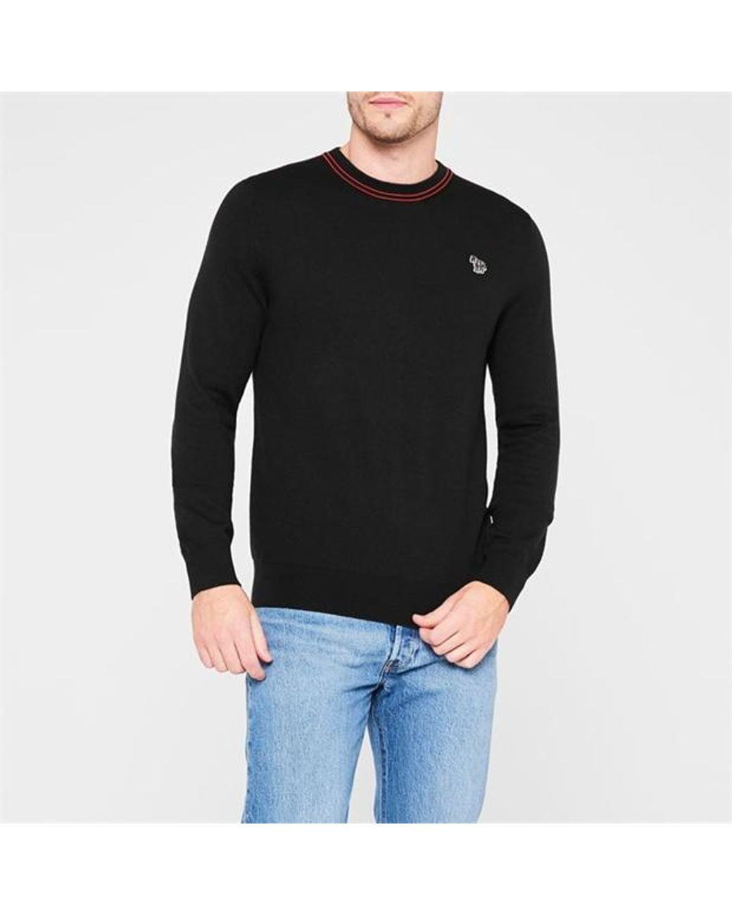 Paul Smith Blue Round-Collar And Long-Sleeved Sweater for men