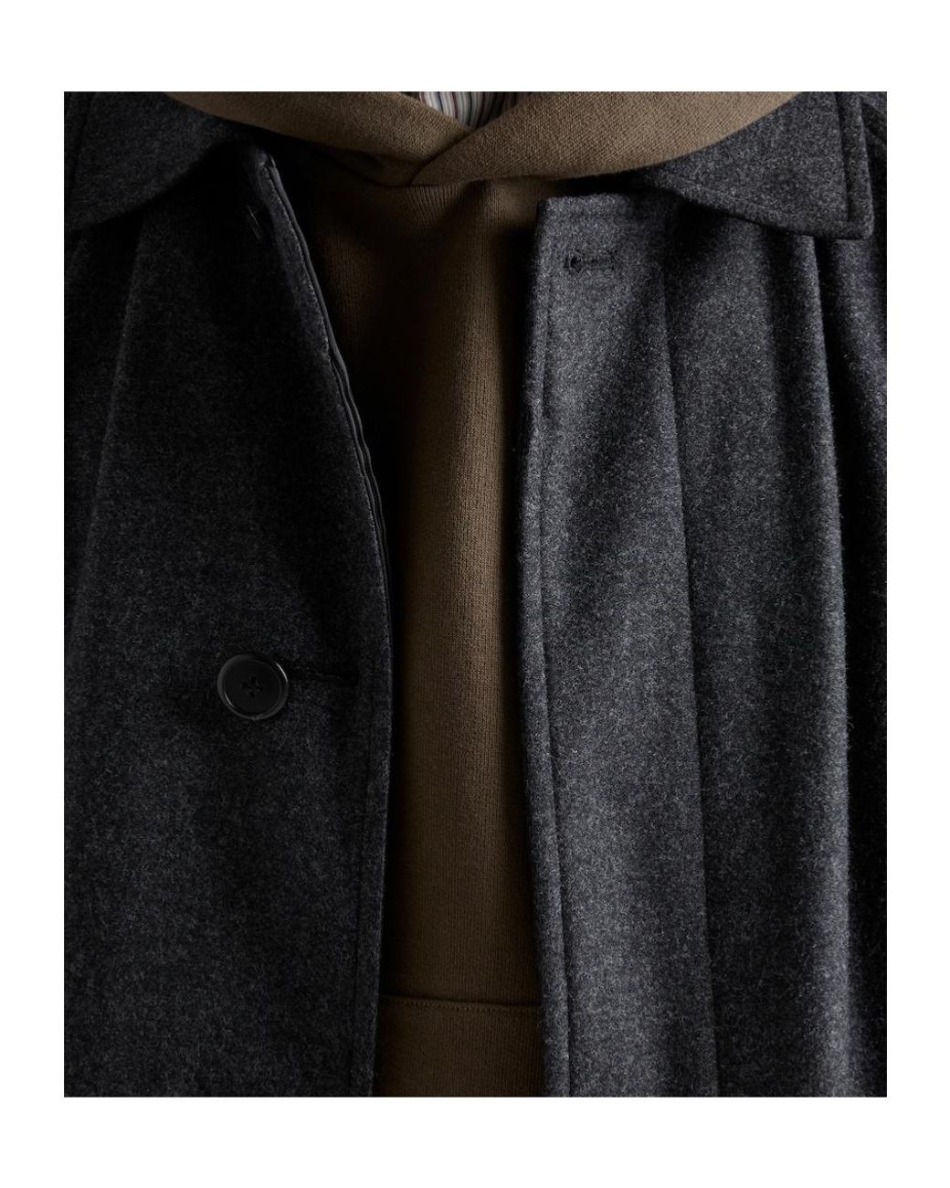 Prada Black Re-Wool Coat for men