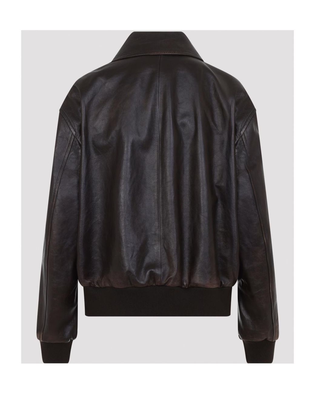 Prada Black Long-Sleeved Leather Jacket