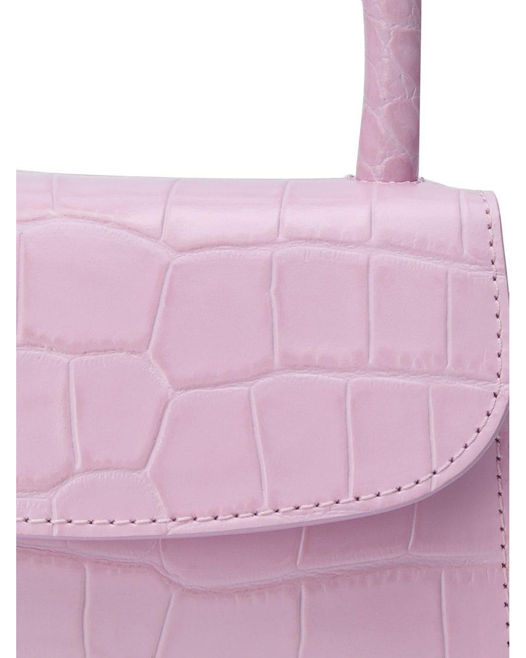 By Far Pink Embossed Handbag