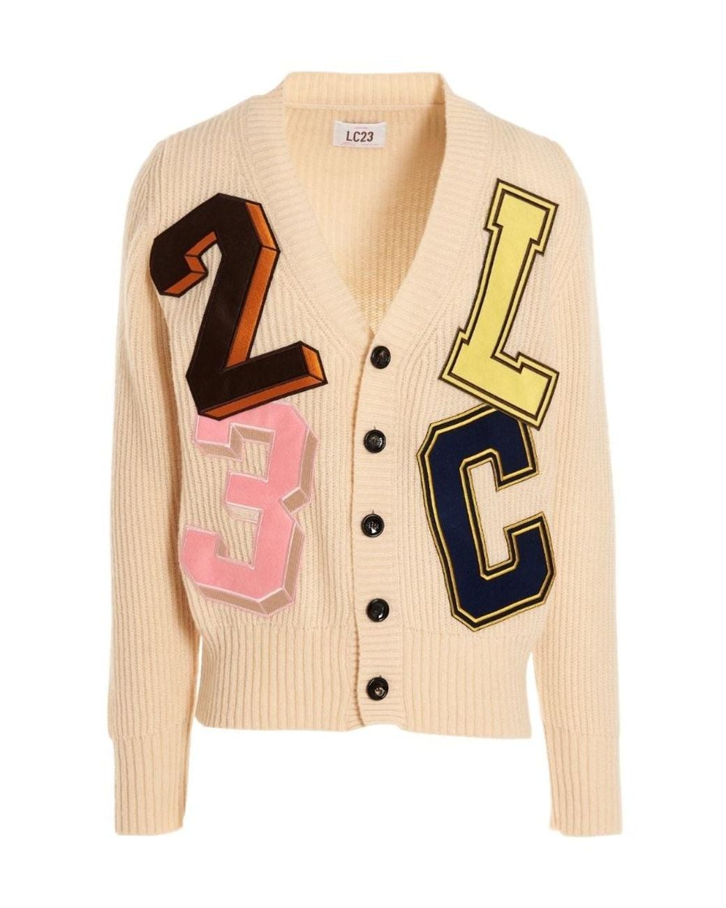 LC23 Natural V-Neck Long-Sleeved Sweater for men