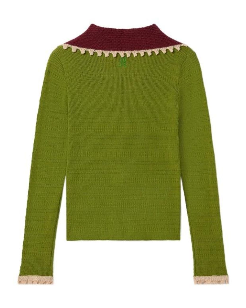 LaDoubleJ Green Picket Polo Jumper