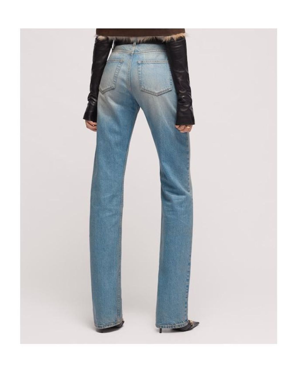 Gucci Blue Straight-Leg Denim Jeans