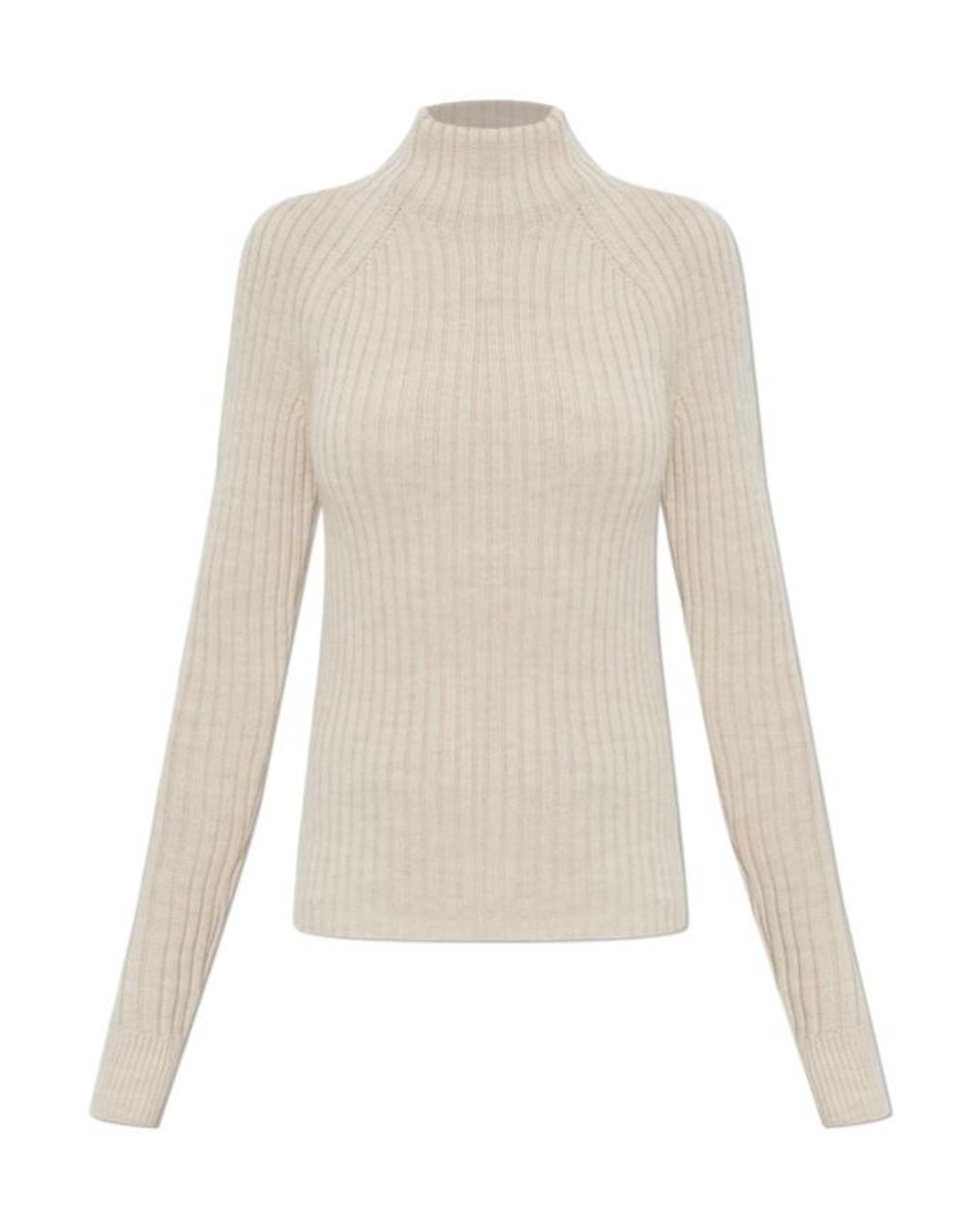 Isabel Marant White High-Neck Long-Sleeved Knitwear