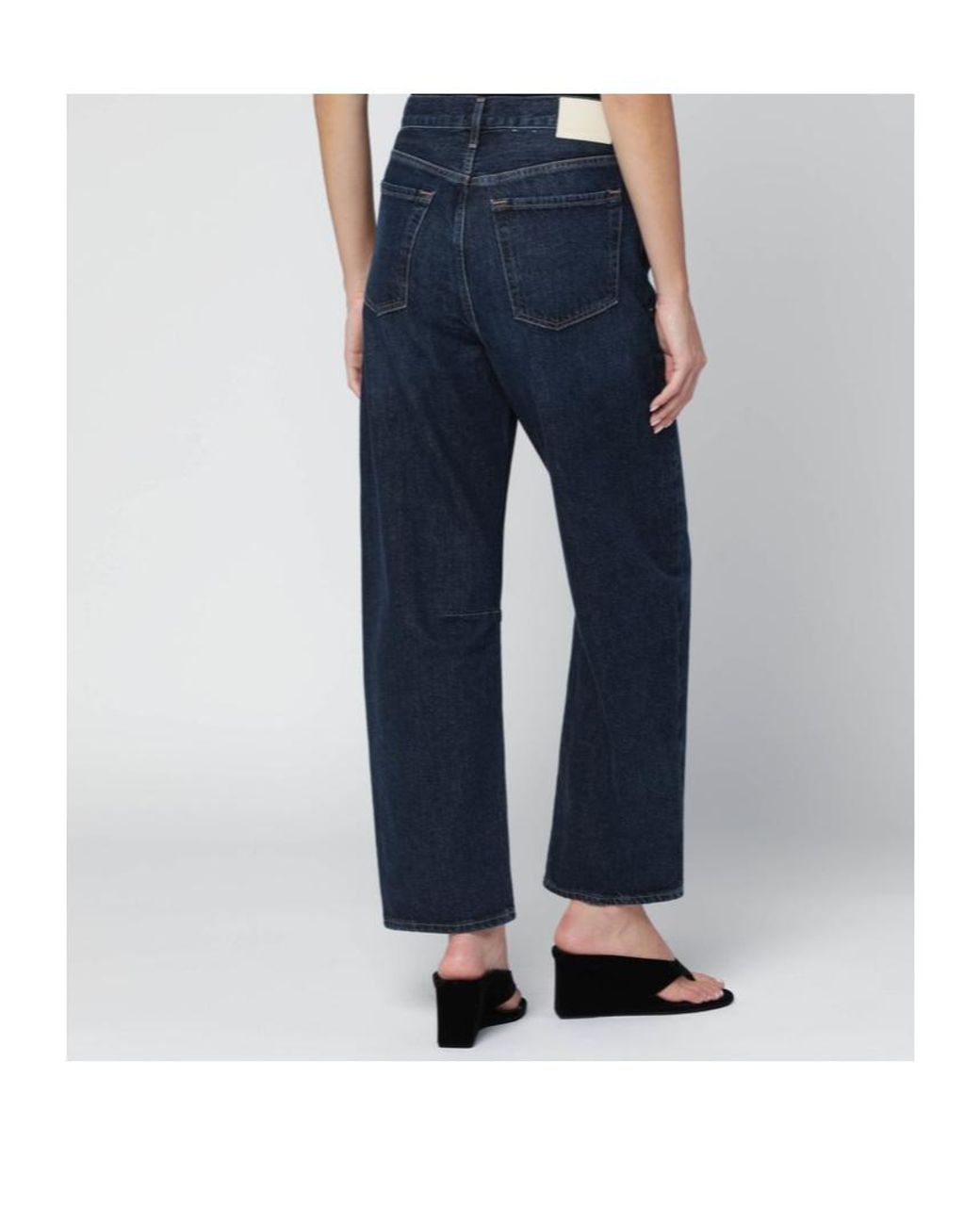 Citizens of Humanity Blue High-Rise Straight Jeans