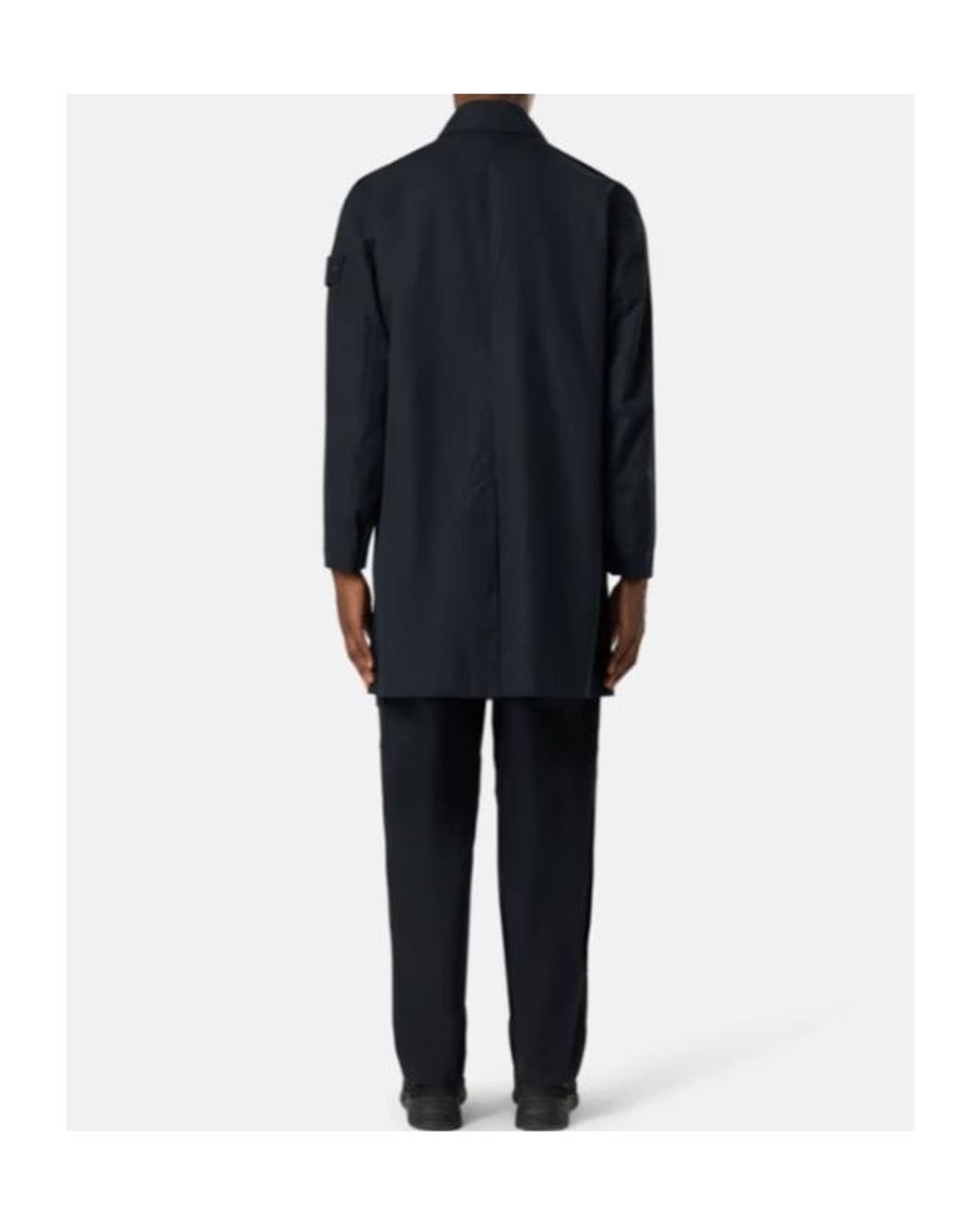 Stone Island Blue Cotton Coat for men