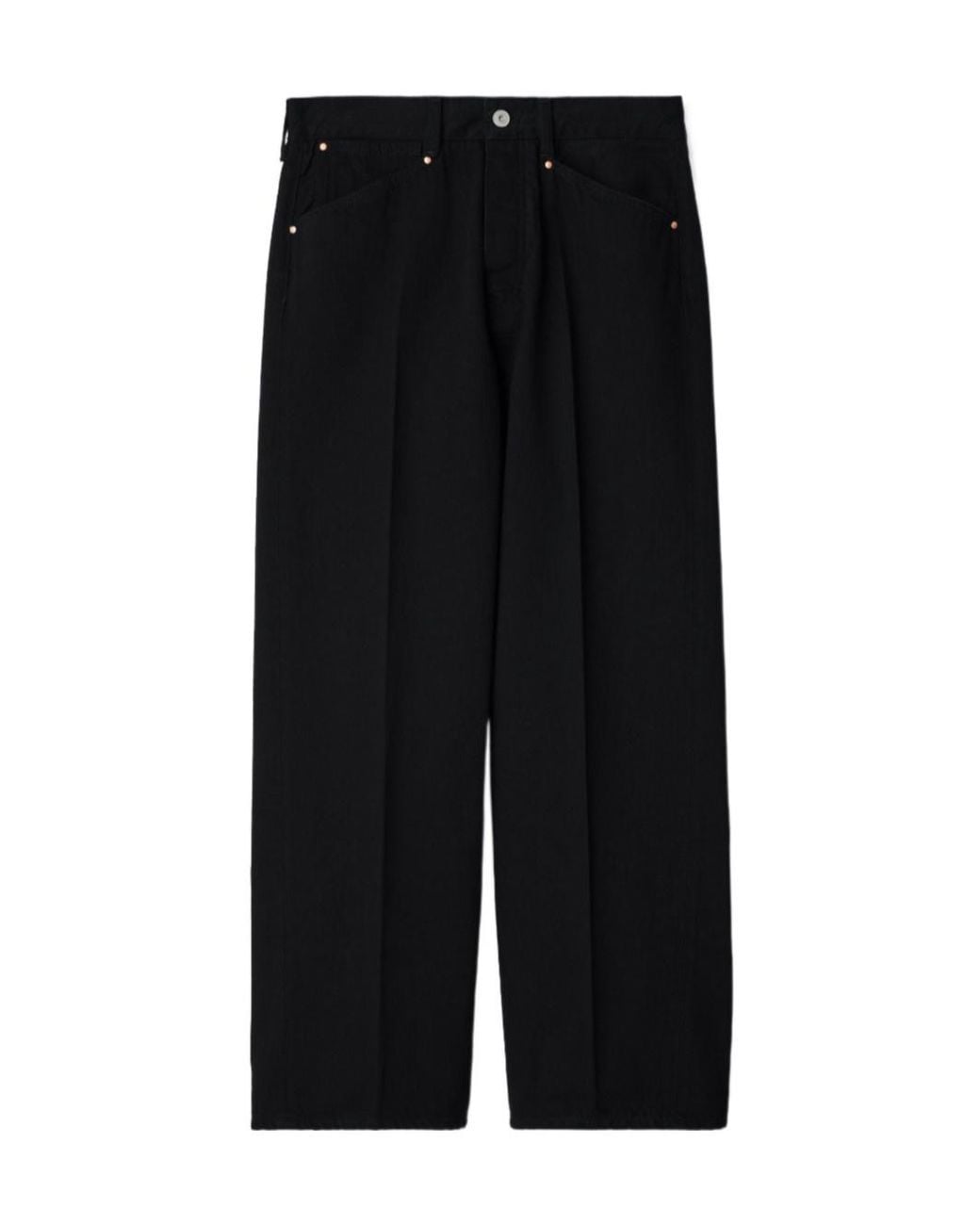 Lemaire Black Straight Leg 5 Pockets Selvedge Denim Jeans for men
