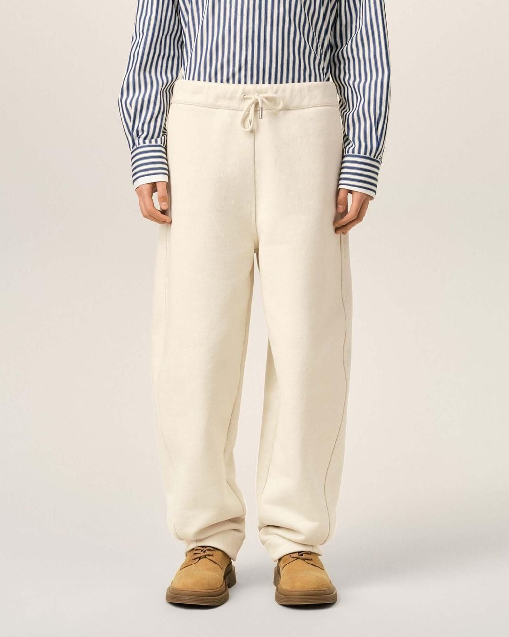AMI Natural Ami Drawstring Straight-Leg Sweatpants for men