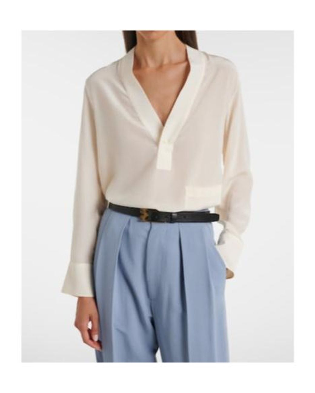 Victoria Beckham White Silk Blouse