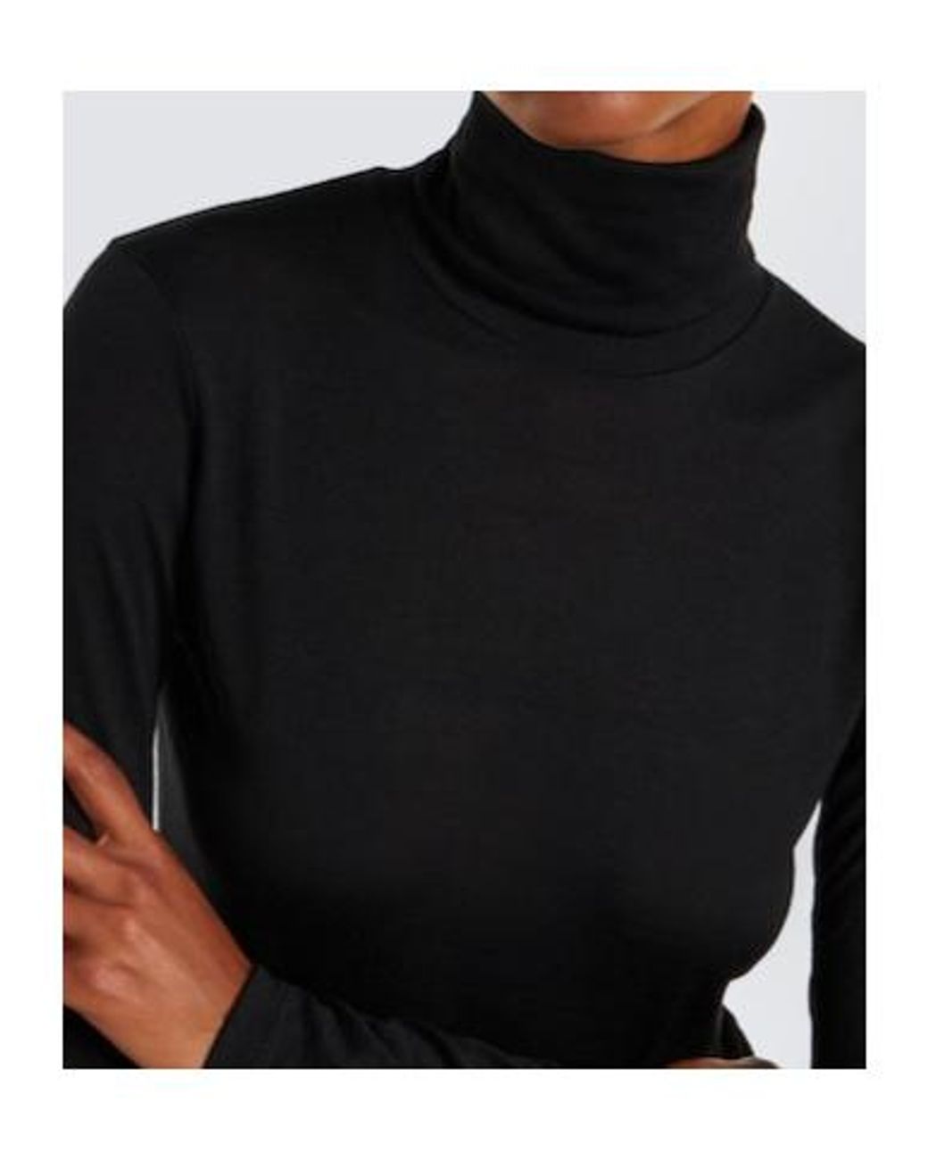 Jil Sander Black Jersey Turtleneck Top