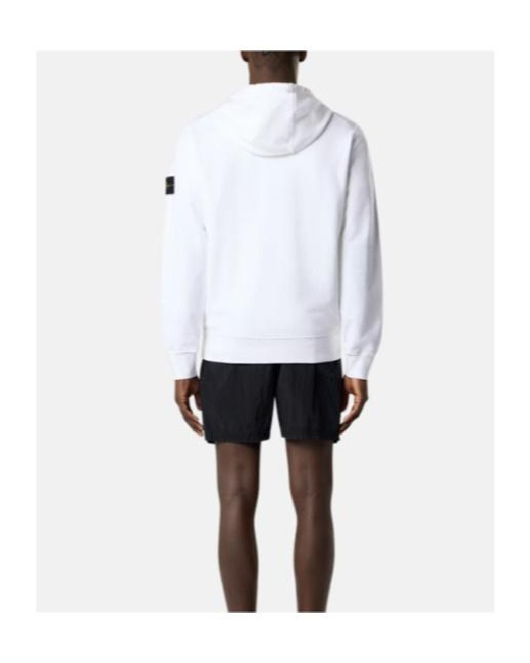 Stone Island White Regular-Fit Zip-Up Hooded Sweatshirt With Pockets for men