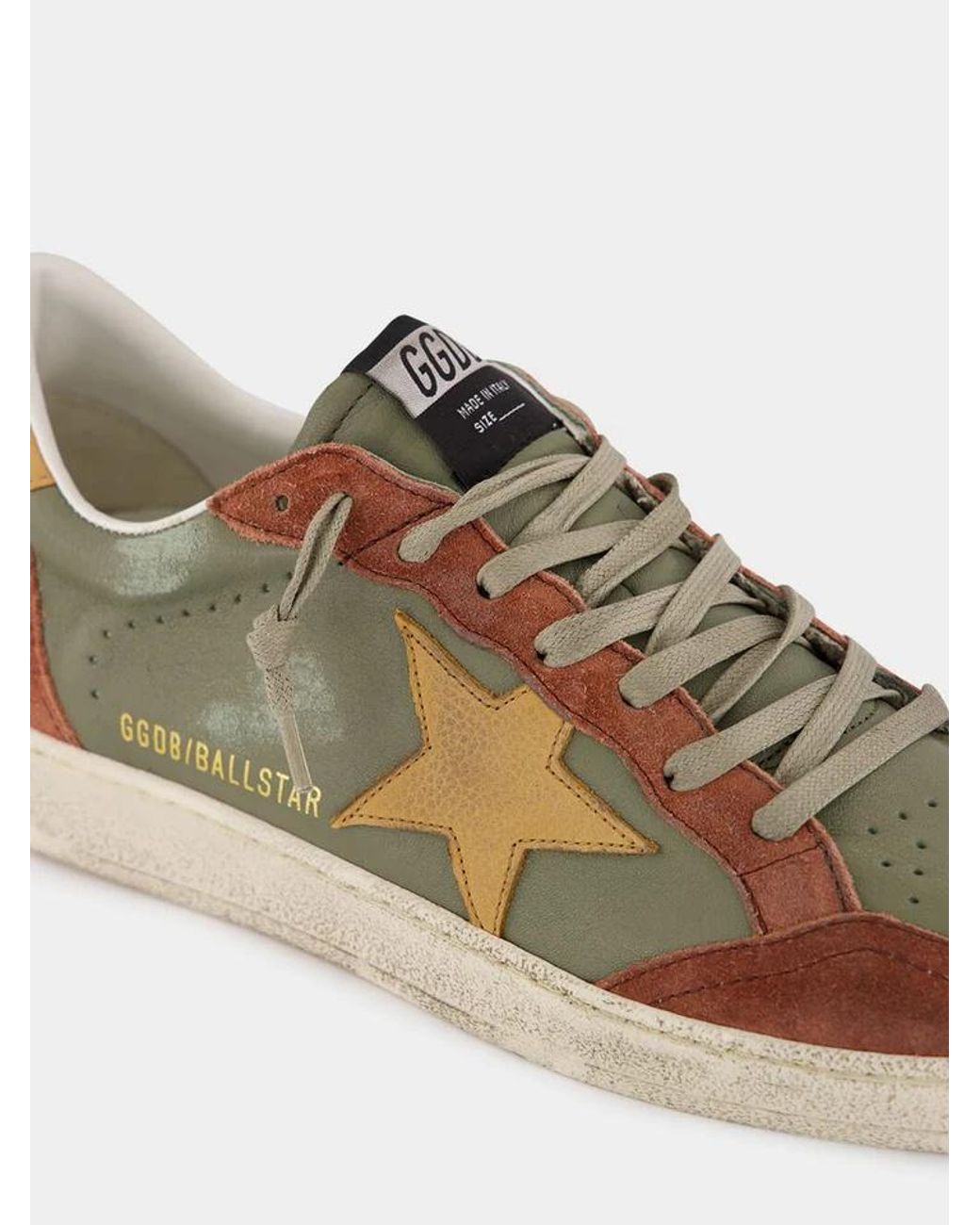Golden Goose Deluxe Brand Multicolor Ball Star Distressed Leather Sneakers for men