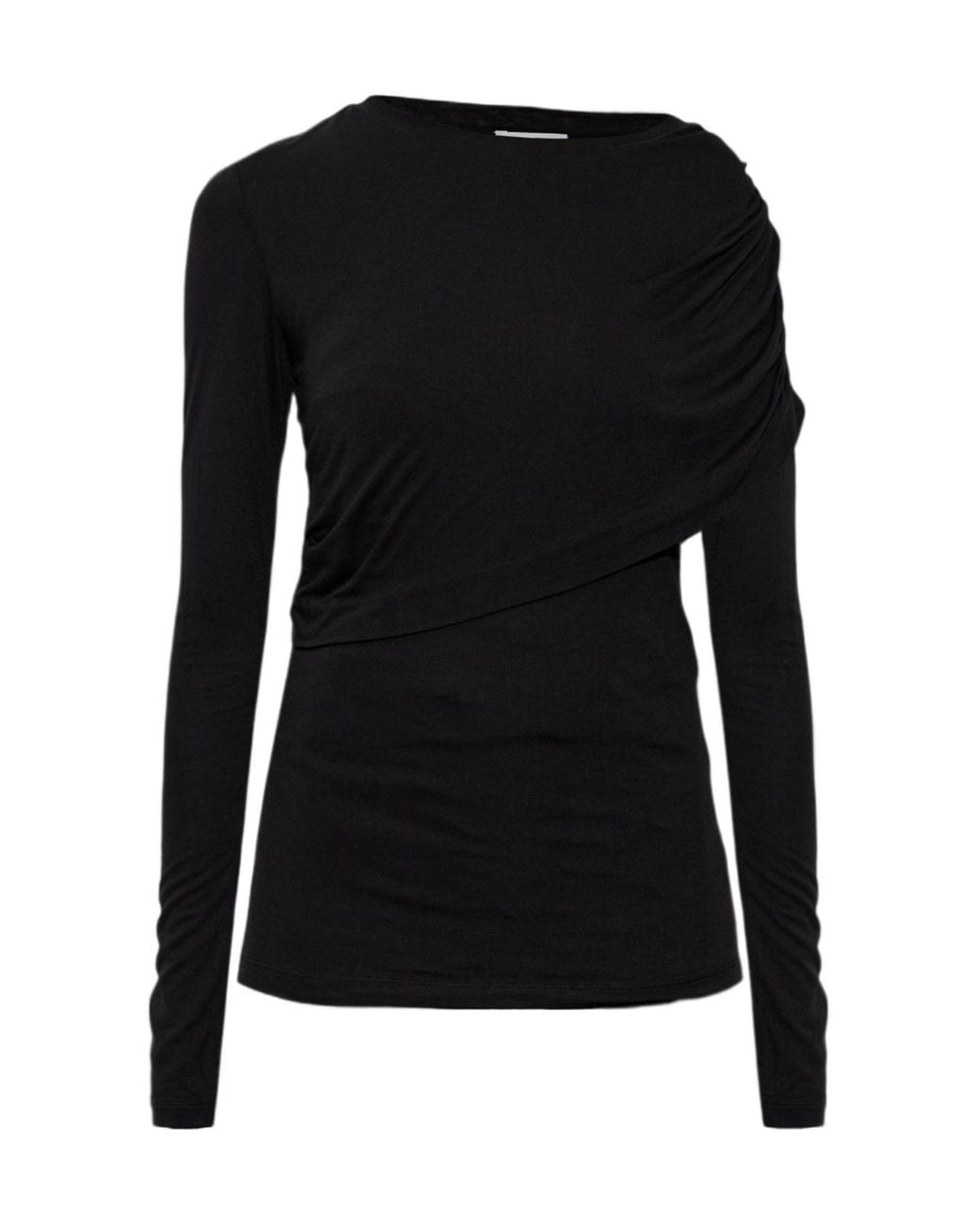 Isabel Marant Black Isabel Marant Étoile Dressi Draped Long-Sleeved Top