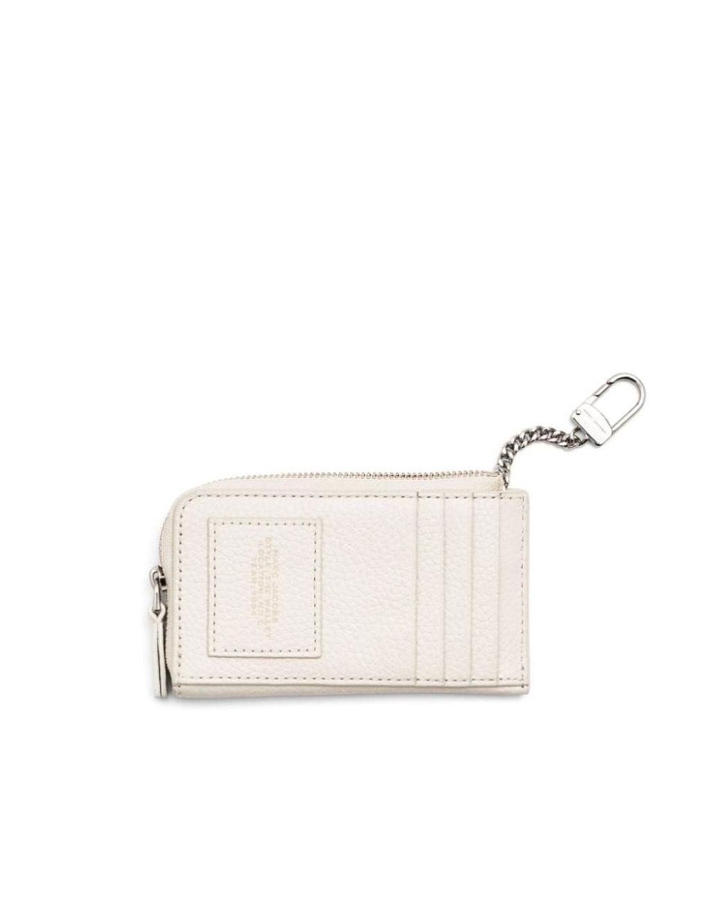 Marc Jacobs White マーク ジェイコブス レザー トップ ジップ ウォレット