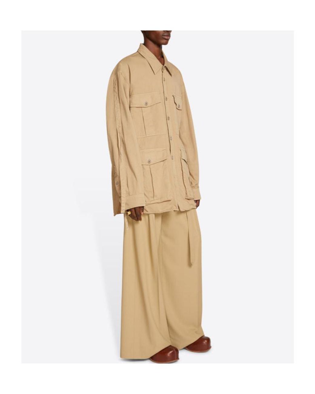 Dries Van Noten Natural Long-Sleeved Shirt for men