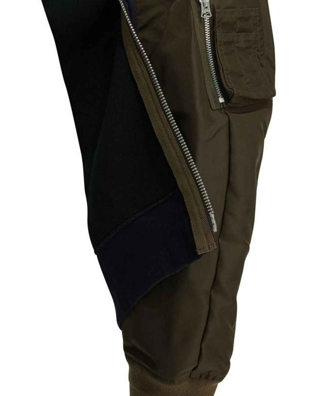 Sacai Blue Sponge Hooded Zip-Up Jacket for men