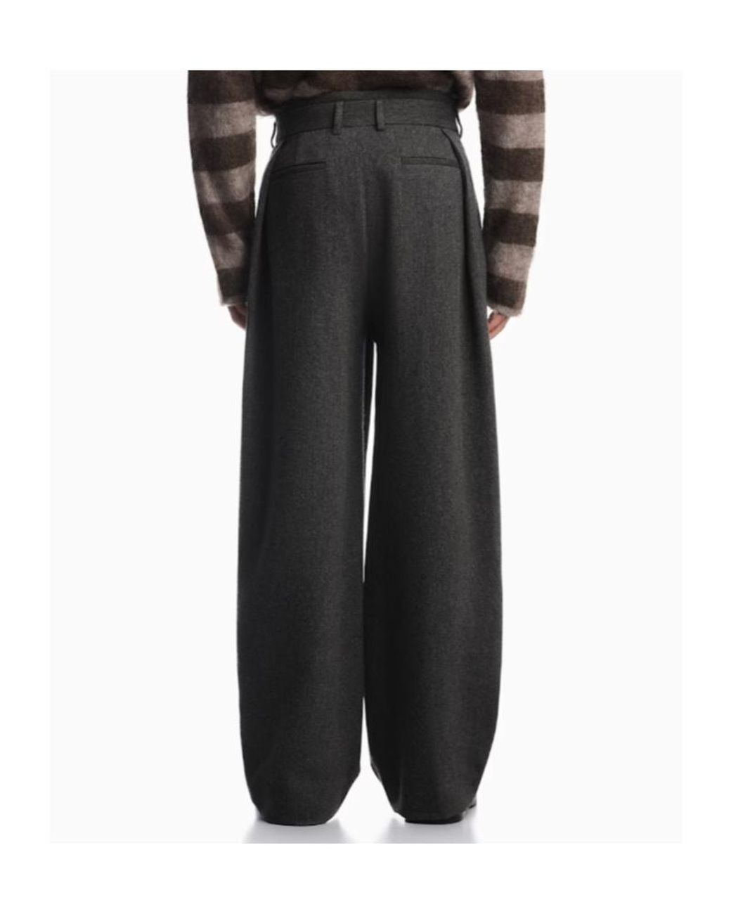 Emporio Armani Gray Tailored Trousers for men