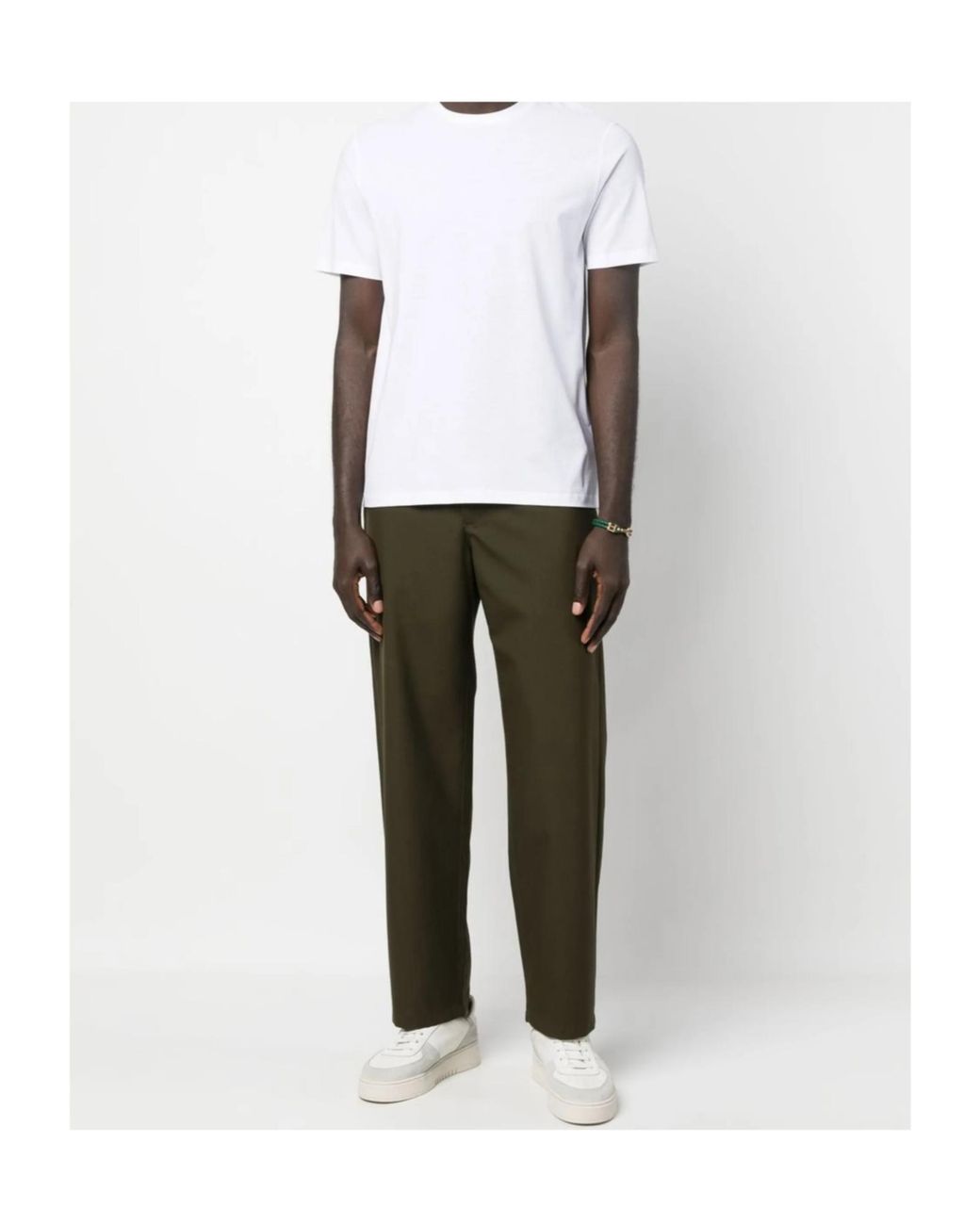 Herno White Stretch Jersey Crew Neck T-Shirt for men