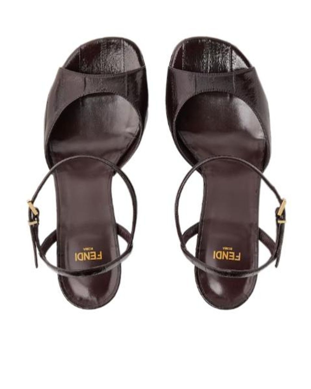 Fendi Brown Arco Platform Heeled Sandals