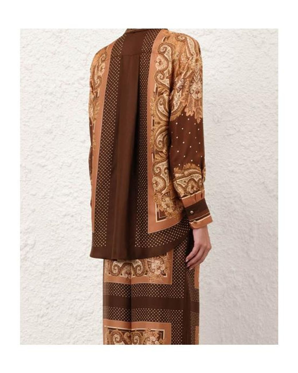 Zimmermann Brown Luna Relaxed Shirt