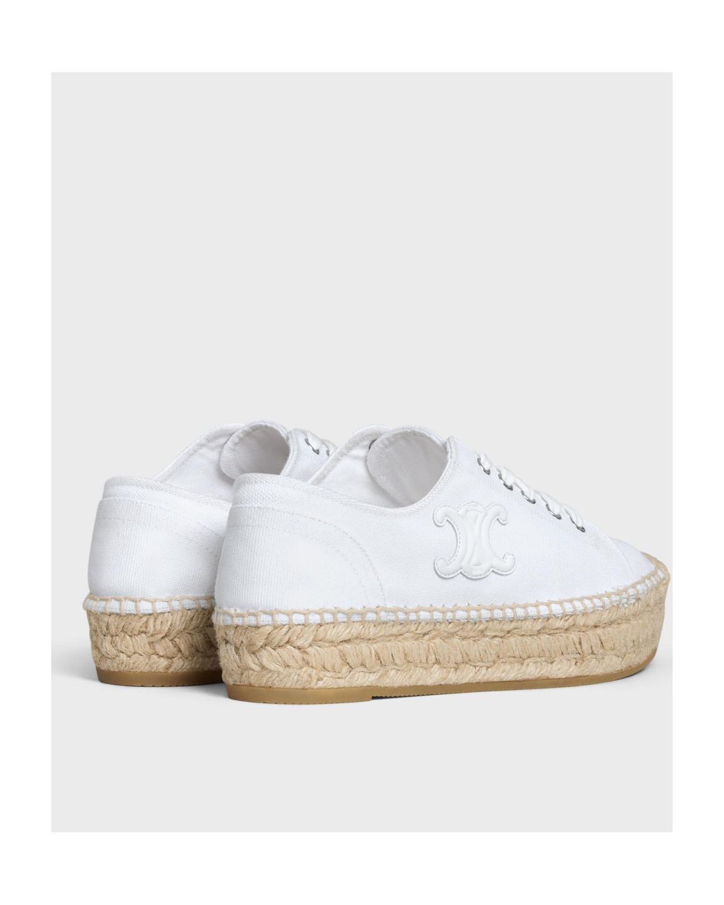 Céline White Les Espadrilles Lace-Up