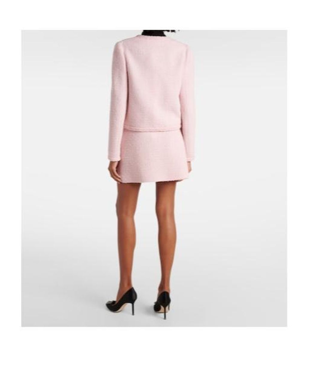 Giambattista Valli Pink Wool-Blend Tweed Jacket
