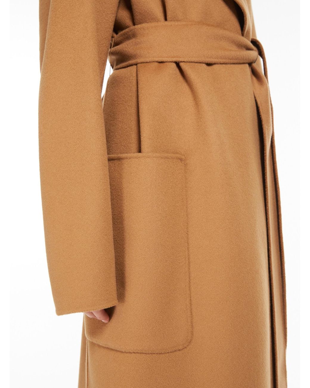 Sportmax Brown Buttoned Long-Sleeved Coat