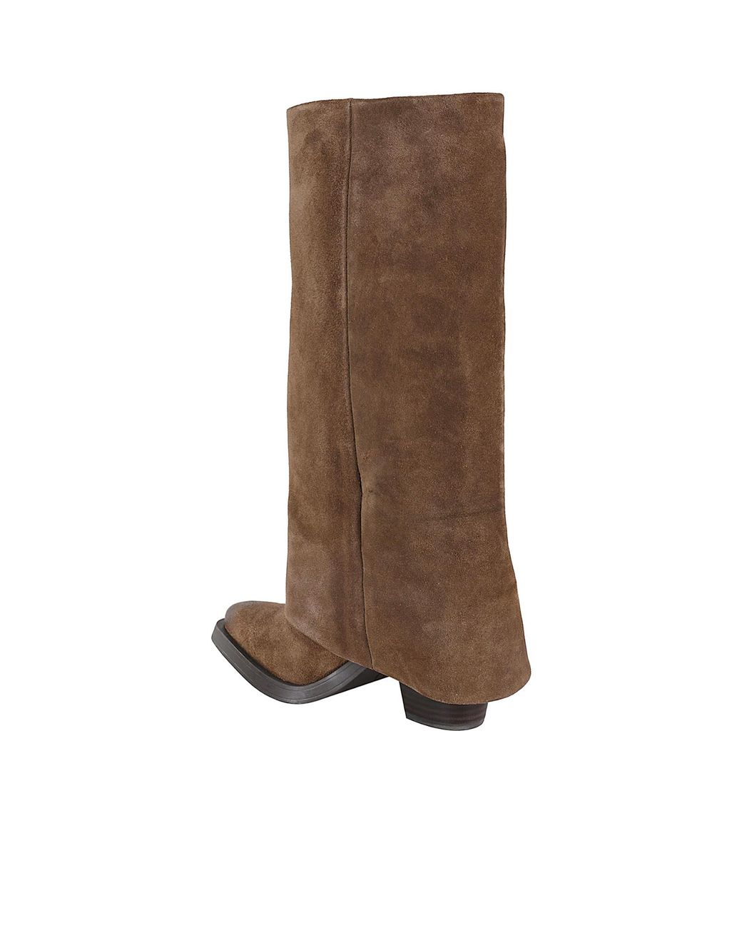 Ash Brown Thick Heeled Short Boots
