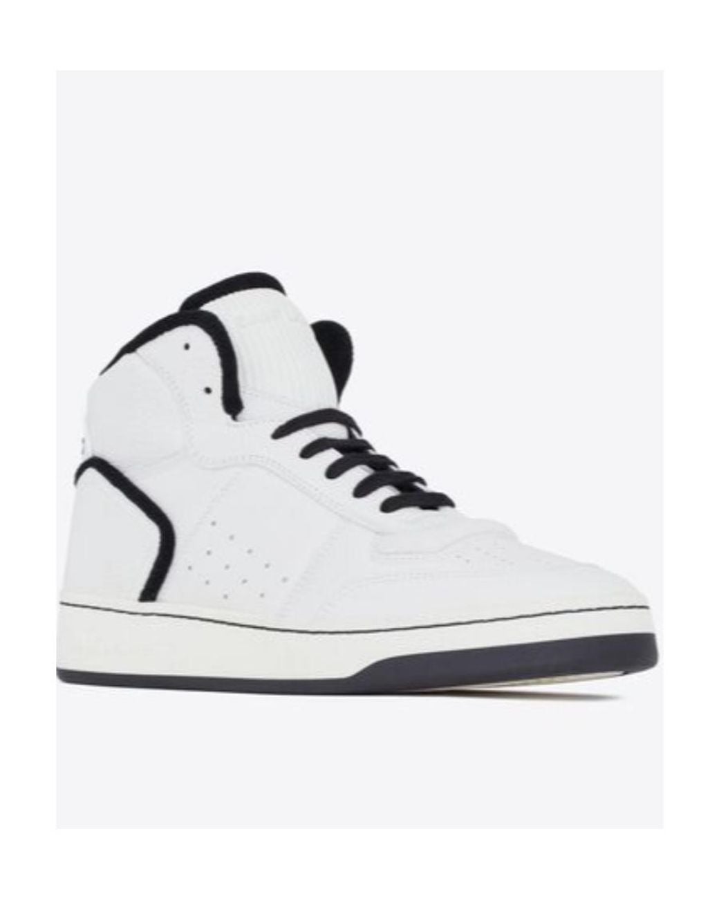 Saint Laurent White Sl/80 Mid-Top Sneakers for men