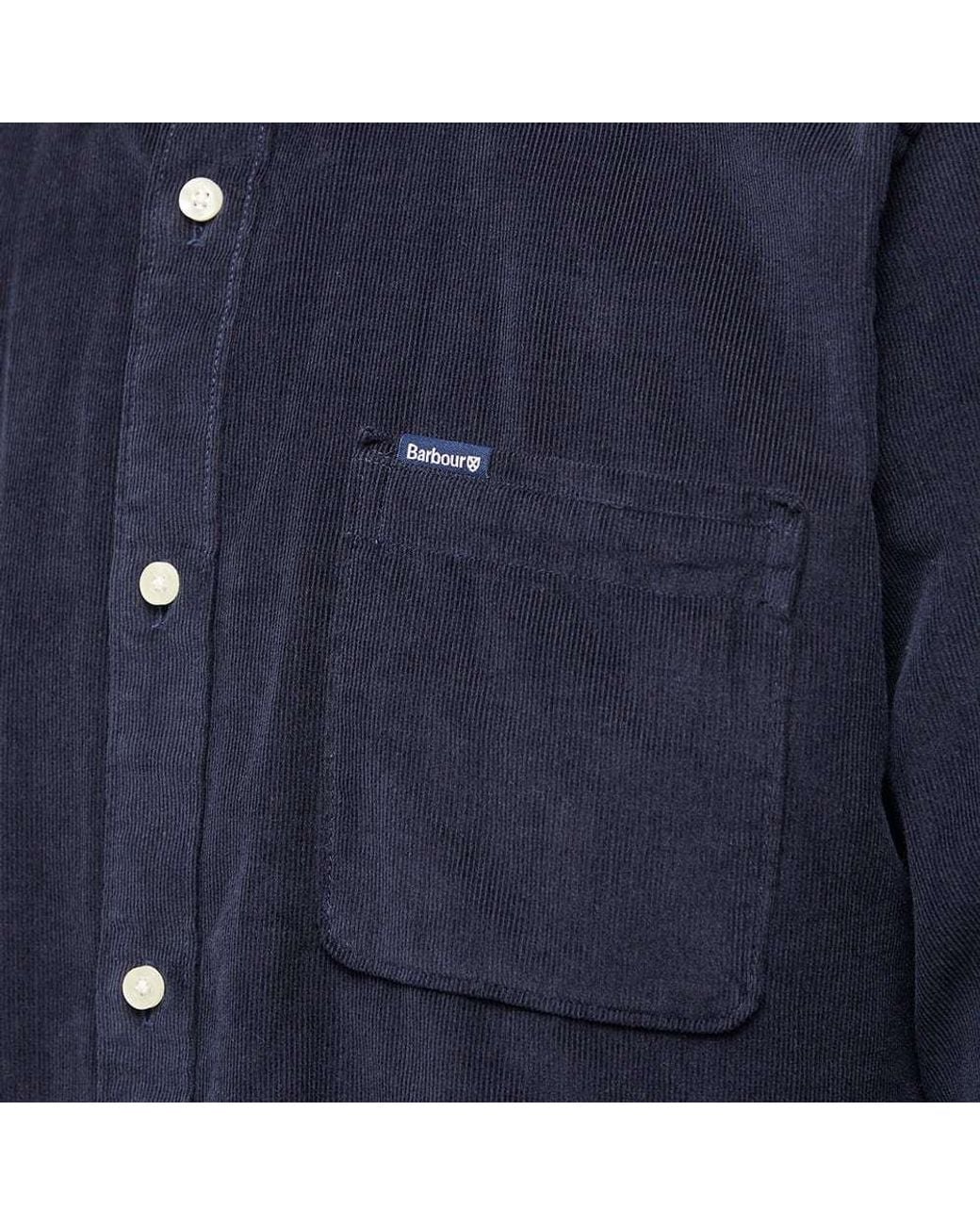Barbour Blue Buttoned Long-Sleeved Shirt for men