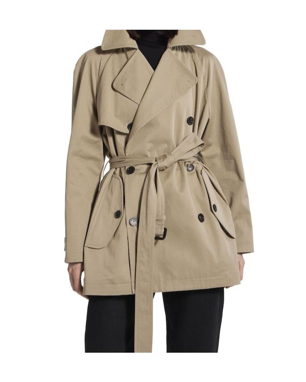 Balenciaga Natural Cocoon Short Trench