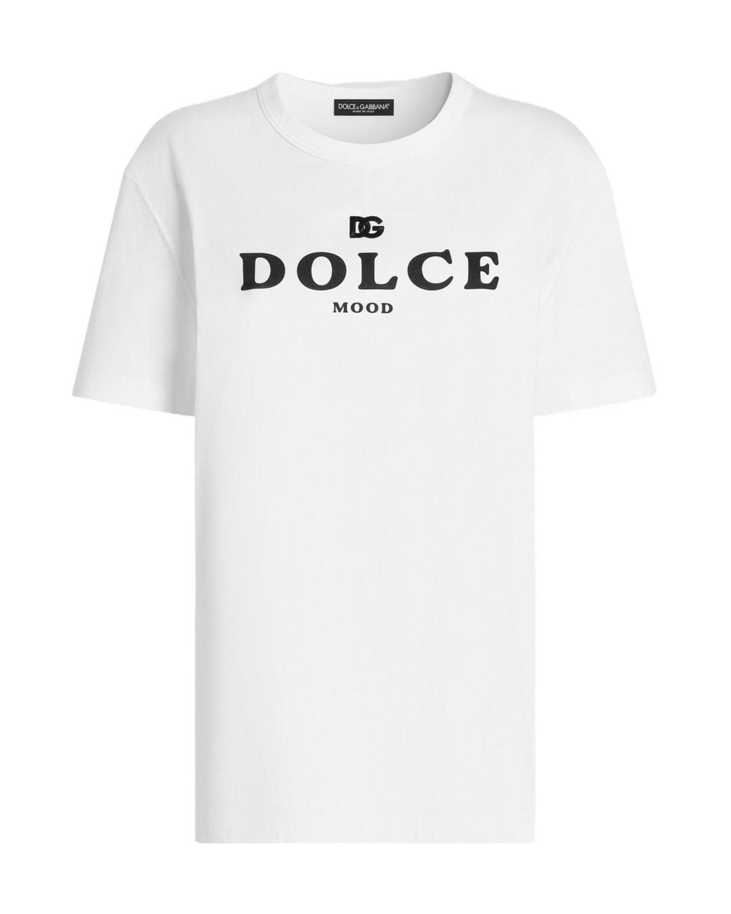Dolce & Gabbana White Cotton Logo T-Shirt