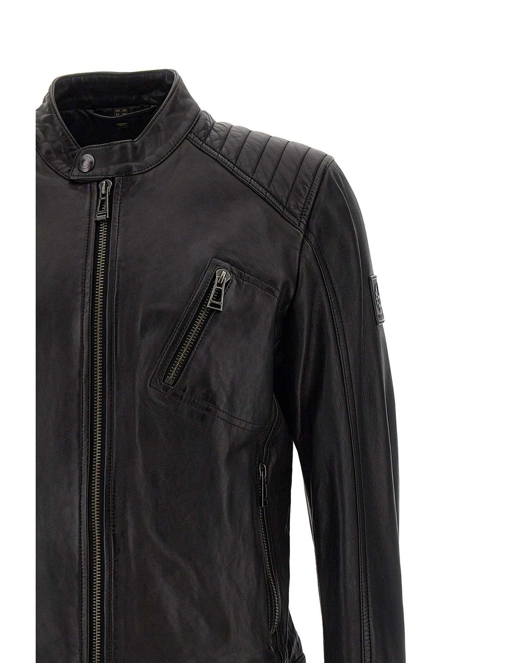 Belstaff Black V Racer Quilted Biker Jacket for men