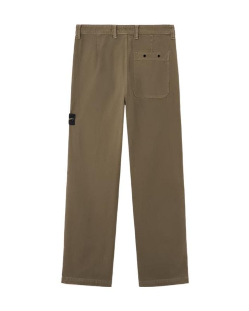Stone Island Green Loose-Fit Chino Trousers With Snap Pockets for men