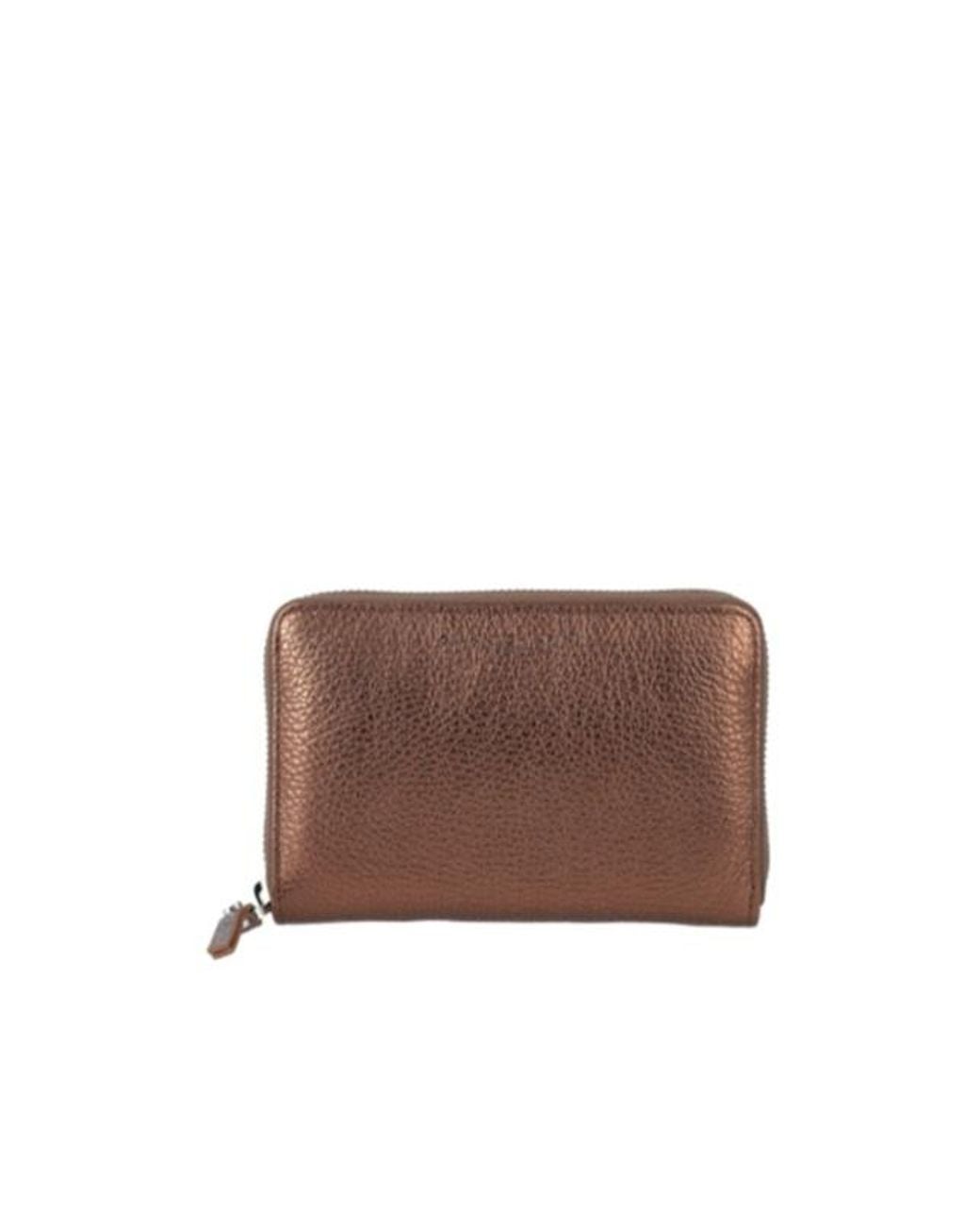 Gianni Chiarini Brown Logo Printed Zip-Around Wallet