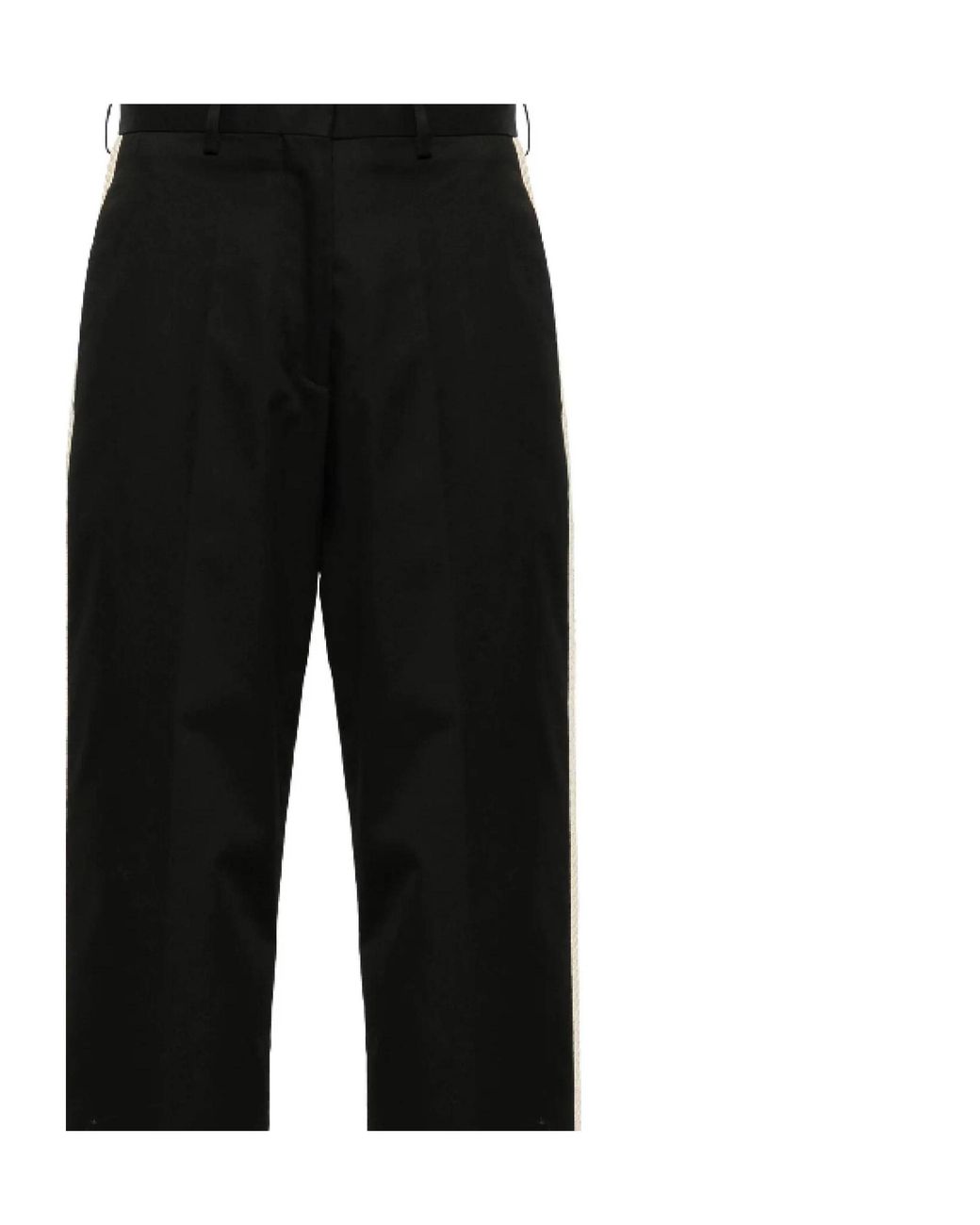 Palm Angels Black Cotton Trousers