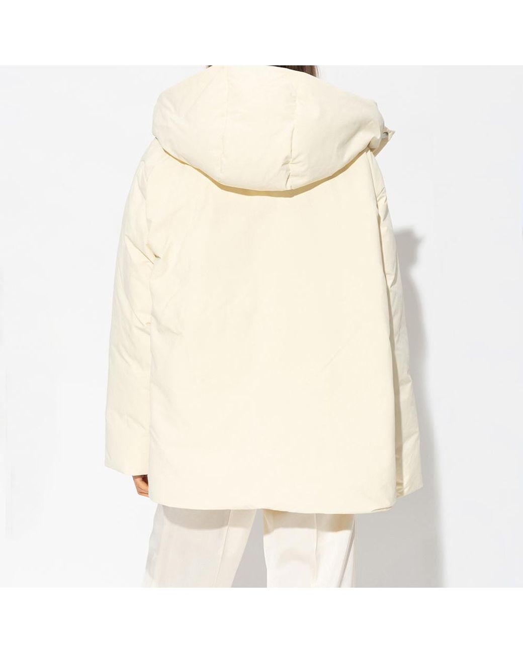 Jil Sander Natural Hooded Down Jacket