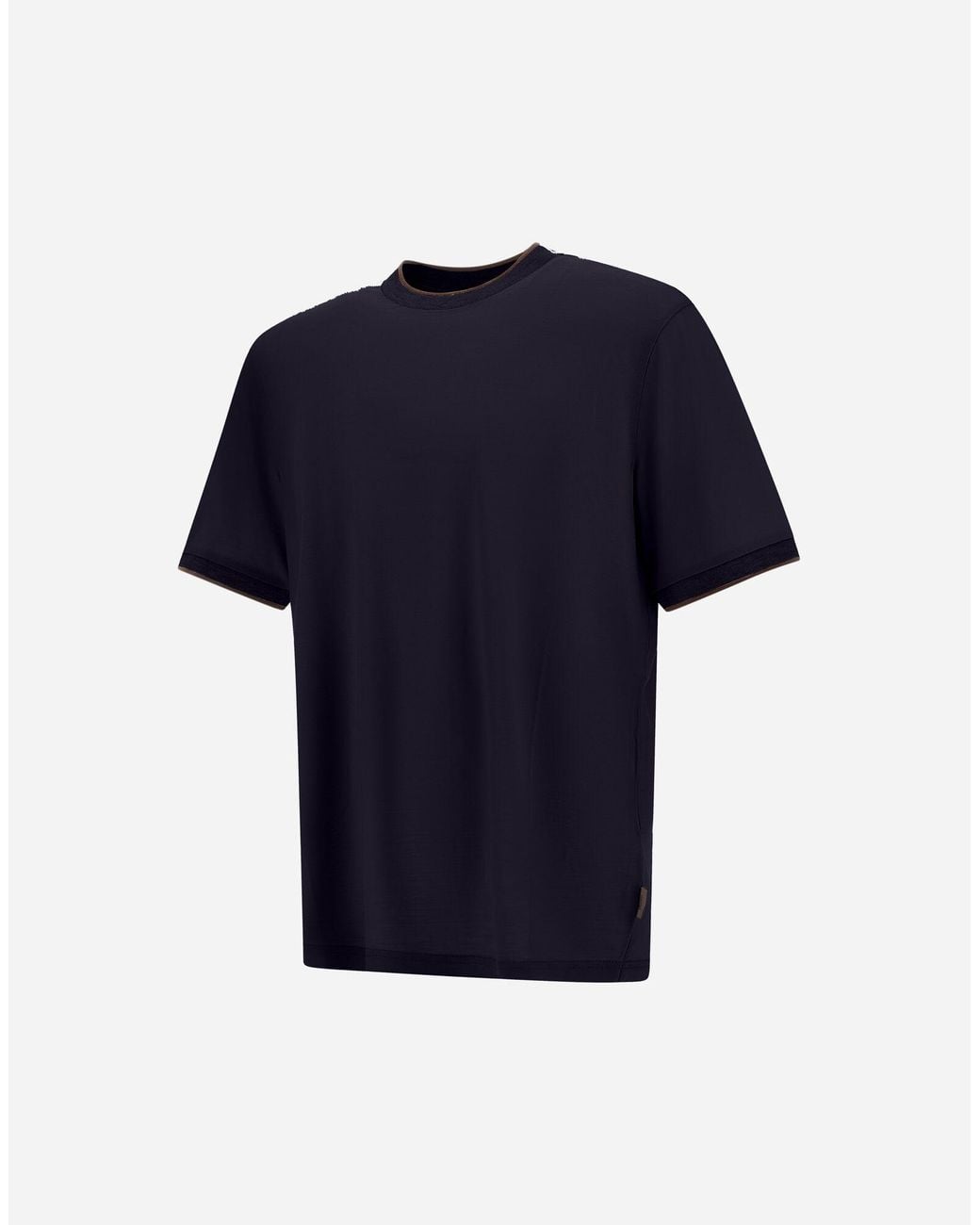 Herno Blue Short Sleeve Crewneck T-Shirt for men
