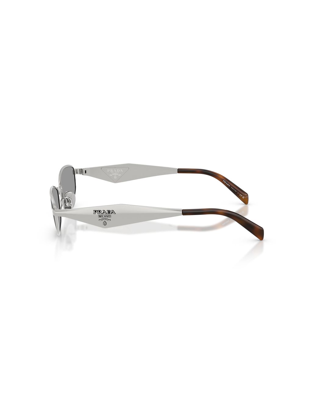 Prada White Eyewear Geometric Frame Sunglasses
