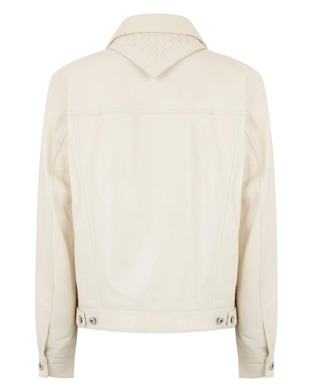Bottega Veneta White Long Sleeve Leather Jacket