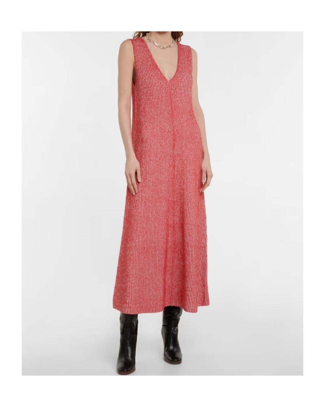 Joseph Pink V-Neck Sleeveless Dress