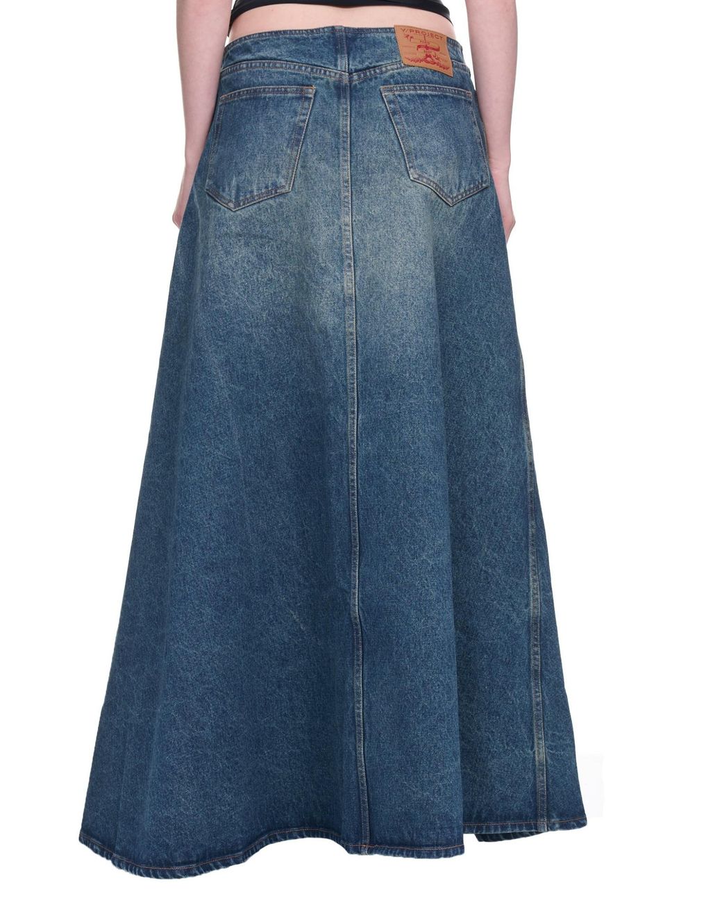 Y. Project Blue Denim Skirt