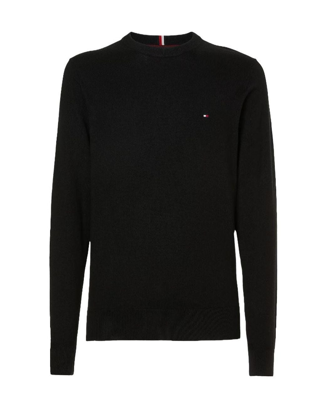 Tommy Hilfiger Black Th Floral Word Round Neck Sweater for men