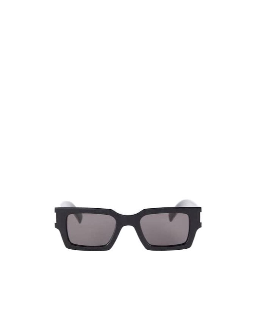 Saint Laurent White Rectangular Sunglasses for men