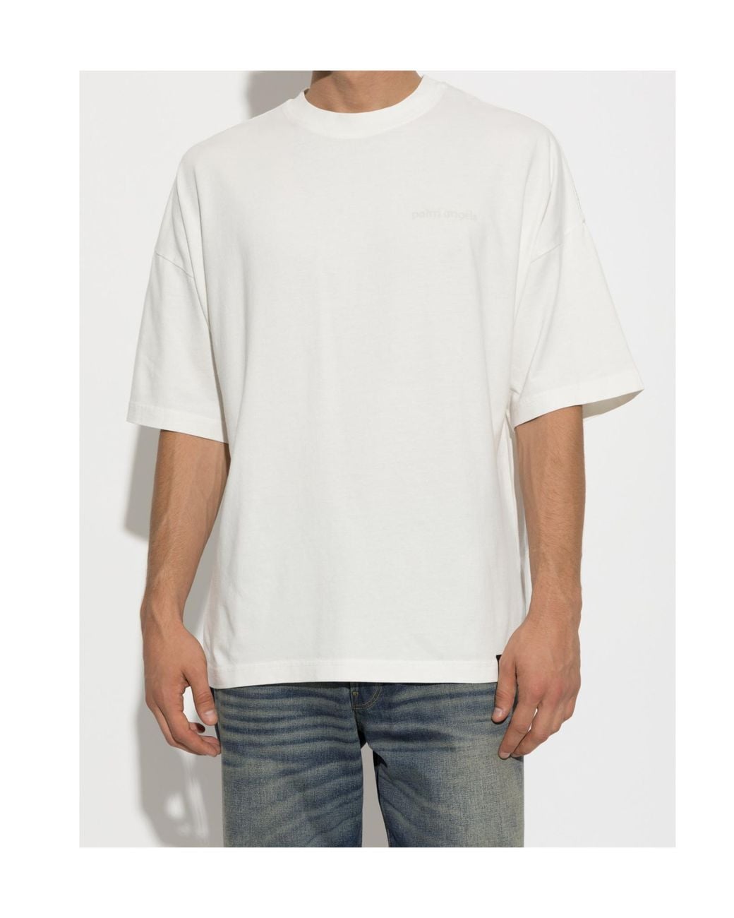 Palm Angels White Short-Sleeved T-Shirt for men